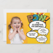 Invitation Amusants Moderne Anniversaire Fête Photo Comique N (Devant)