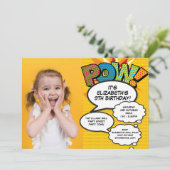 Invitation Amusants Moderne Anniversaire Fête Photo Comique N (Debout devant)