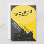 Invitation Amusants modernes Superhero Boys Anniversaire (Devant)