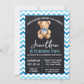 Invitation Amusants Ours Fête Anniversaire Teddy Ours (Devant)