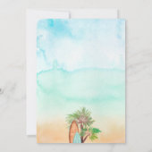Invitation Amusants Tropical palmiers plage bébé à bord douch (Dos)