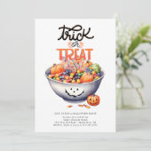 Invitation Amusants Trou ou Traiter Candy Halloween (Debout devant)