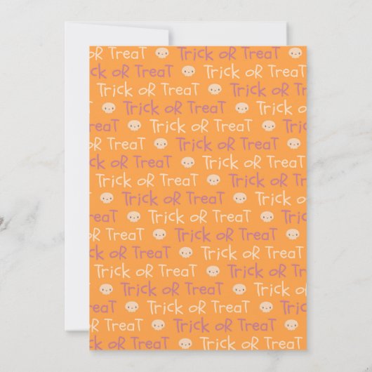Invitation Amusants Trou ou Traiter Candy Halloween (Dos)