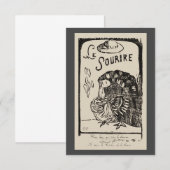 Invitation Amusants Vintages Thanksgiving Turquie Amical (Devant / Derrière)