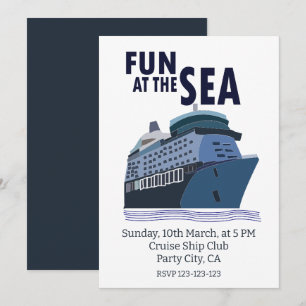 Invitation Amusement à la fête du bateau de croisière en mer