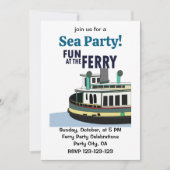 Invitation Amusement à la fête maritime du ferry (Devant)
