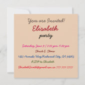 Invitation Amusement à la piscine (Dos)