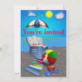INVITATION AMUSEMENT À LA PLAGE (Devant)