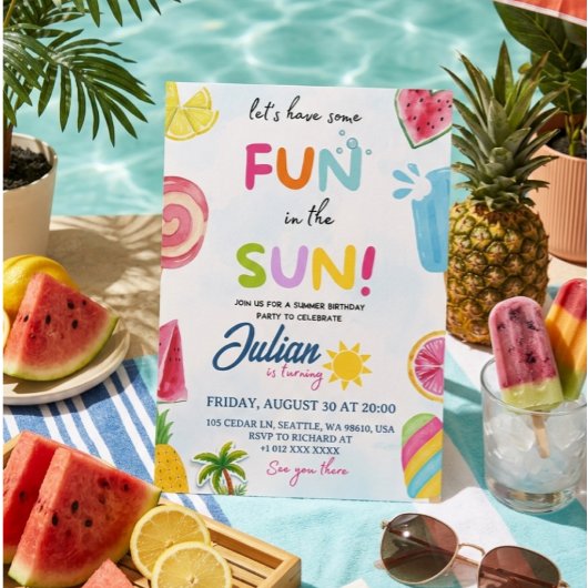 Invitation amusement au soleil