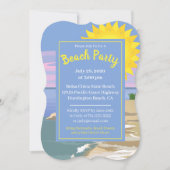 Invitation Amusement Beach Party (Devant)