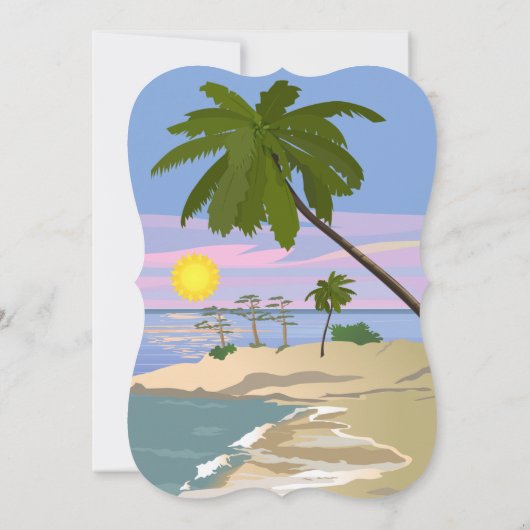 Invitation Amusement Beach Party (Dos)