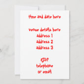 Invitation Amusement bidon ! rock de danse d'oscillation (Dos)