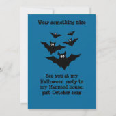 Invitation Amusement cool Halloween moustache you Ghost Invit (Dos)