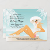 Invitation Amusement dans le Sun Fête des mariées Pool Party  (Devant / Derrière)