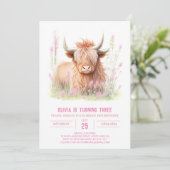 Invitation Amusement de la ferme Fille de vache des Highlands (Debout devant)