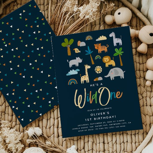 Invitation Amusement de la jungle pour la bête d'anniversaire