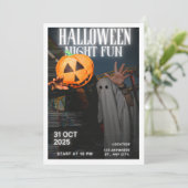 Invitation Amusement de la nuit d'Halloween  (Debout devant)