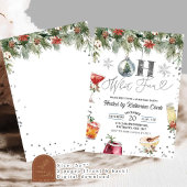 Invitation Amusement de l'hiver d'argent Cocktail de Noël Fêt