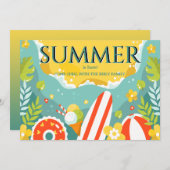 Invitation Amusement d'été (Devant / Derrière)