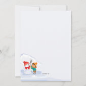 Invitation Amusement d'hiver dans l'invitation de neige (Dos)