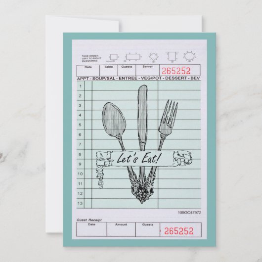 Invitation Amusement et dîner génial (Devant)