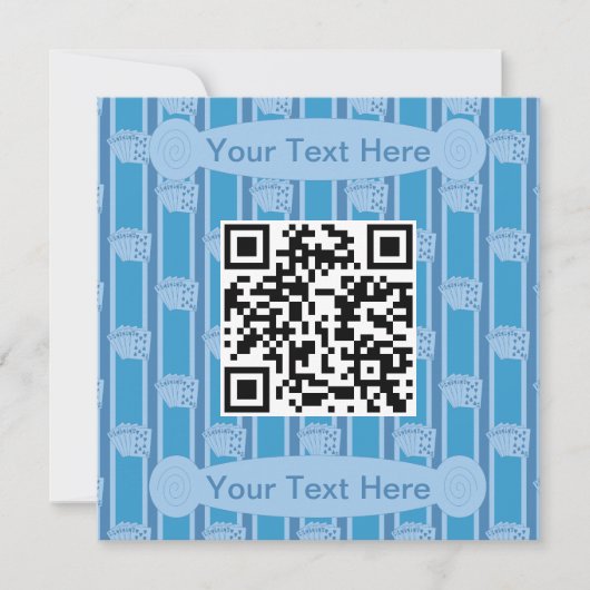 Invitation Amusement et fantaisie Royal Flush QR Code (Devant)
