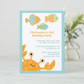 Invitation Amusement mignon sous l'invitation de fête (Debout devant)