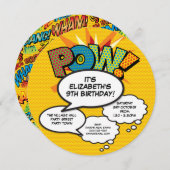 Invitation Amusement Moderne Anniversaire Fête Discours Bulle (Devant / Derrière)