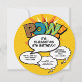 Invitation Amusement Moderne Anniversaire Fête Discours Bulle (Devant)