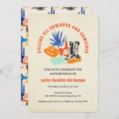 Invitation Amusement moderne Décontracté Wild West Cowboy Dés (Devant / Derrière)