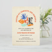 Invitation Amusement moderne Décontracté Wild West Cowboy Dés (Debout devant)