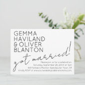 Invitation Amusement Moderne Réception De Mariage Simple (Debout devant)