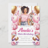 Invitation Amusement Park African American Birday (Devant)