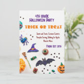 Invitation Amusement scolaire pour enfants Halloween Invitati (Debout devant)