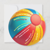 Invitation Amusement Summer Beach Ball Volley Anniversaire (Devant)