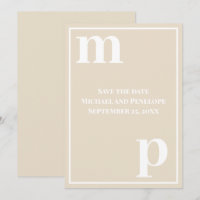 Amusement tendance Monogramme Champagne Beige Enre