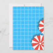 Invitation Amusement Vibrant été Anniversaire Fête de piscine (Dos)