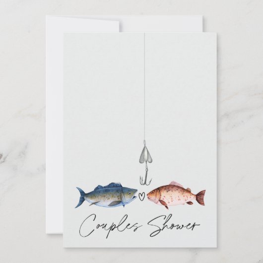 Invitation Amusez Deux Poissons De Moins Dans La Mer Mariée C (Dos)