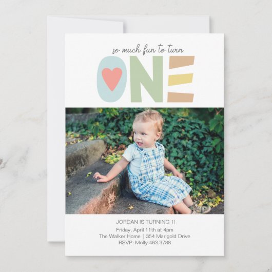 Invitation Amusez-vous à être unique (Devant)