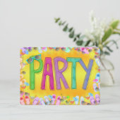 Invitation Amusez-vous à la fête du soleil (Debout devant)