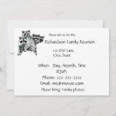 Invitation Amusez-Vous À Tout Moment, Famille Réunion Cute Ra (Dos)