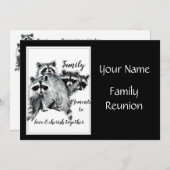 Invitation Amusez-Vous À Tout Moment, Famille Réunion Cute Ra (Devant / Derrière)