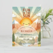 Invitation Amusez-Vous Au Soleil Anniversaire (Debout devant)