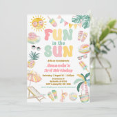 Invitation Amusez-Vous Dans L'Invitation Du Sun Pool Party (Debout devant)