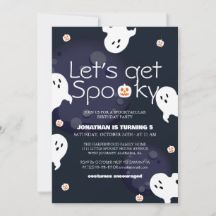 Invitation Amusons Éffrayant Halloween Anniversaire Fête des 
