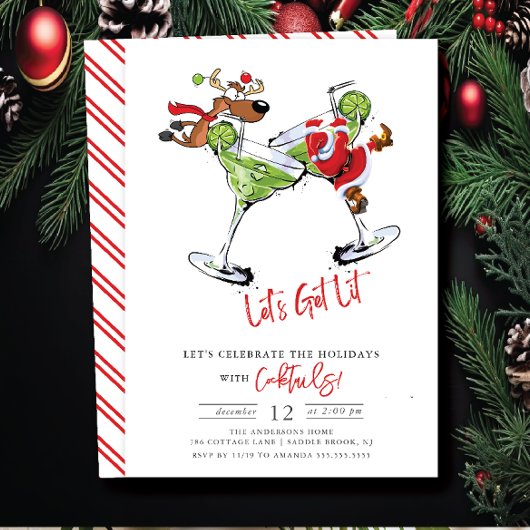 Invitation Amusons-nous à Lit Fête Cocktail