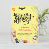 Invitation Amusons-nous Éffrayants Enfants Halloween Annivers (Debout devant)