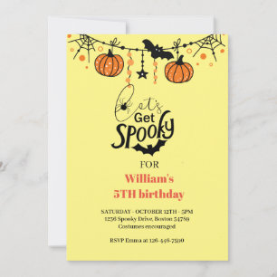 Invitation Amusons-nous Éffrayants Enfants Halloween Annivers
