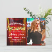 Invitation An Afternoon on Broadway Birthday with Photo (Debout devant)