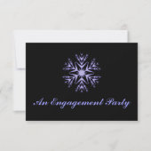 Invitation "An Engagement Party" - Winter Blue Snowflake (a) (Devant)